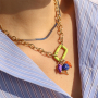 Create trendy jewellery with coloured keychain findings