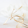 Summer festival vibes with metal arm cuffs 
