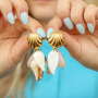 Get creative with large shell pendants and beads
