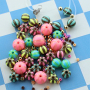 Create colourful jewellery with striped DQ acrylic beads