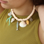 Statement necklaces with silicone beads