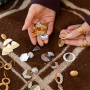 Inspiration with stainless steel earrings and charms 
