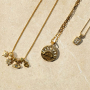 Minimalist jewellery with stainless steel rhinestone charms