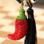 Bag charms for a festive look 