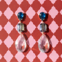 Crystal glass earrings for your party collection
