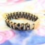 Combine Nature leather with bright coloured tassels and beads!