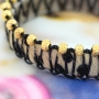 Combine Nature leather with bright coloured tassels and beads!