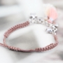 Trendy and tough;bracelets in bright colors made of stitched faux leather