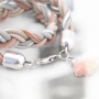 Trendy and tough;bracelets in bright colors made of stitched faux leather