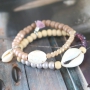 These beachy jewellerys can be made with our new pearl shine glassbeads!
