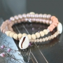 These beachy jewellerys can be made with our new pearl shine glassbeads!