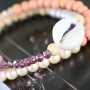 These beachy jewellerys can be made with our new pearl shine glassbeads!