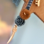 Nice Designer Quality heart - or star shaped leather keychains in a trendy fall look 