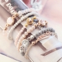 Be inspired by our fun and cute bracelets with trendy top faceted beads!