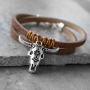 Marvelous jewellery with our fun DQ leather buffalo head pendants in a new smaller size!