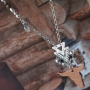 Marvelous jewellery with our fun DQ leather buffalo head pendants in a new smaller size!