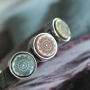 Trendy bracelets + Polaris Elements necklace with mandala cabochon!