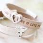 Cool & classy bracelets with flat DQ leather and DQ metal findings for a sophisticated look