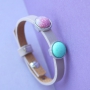 Fun Cuoio bracelets for the little ones with bright Polaris Elements cabochons