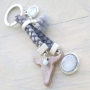 Create striking keychains with DQ leather in different prints and our marvelous mandala design cabochons