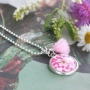 Cabochons with dried flowers brighten up your piece of jewellery and you as well!