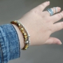 Make ultimate eyecatchers with semi-precious agate beads and hematite beads with metal coating