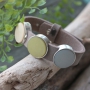 Get inspired by these pretty Cuoio bracelets with Polaris Elements cabochons and DQ metal sliders