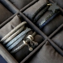 These bracelets with glitters are timeless, chic and festive! Bracelets made of glitter cord with strass and glitter (faux) leather