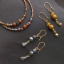 Sparkling earrings & bracelets with new acrylic beads glitter 