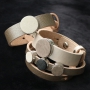 Jewellery and keychains with DQ leather cabochons.