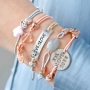 Bracelets made of coloured elastic cord