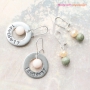 Pretty jewellery of natural stone beads in combination with wood, faceted beads and ImpressArt
