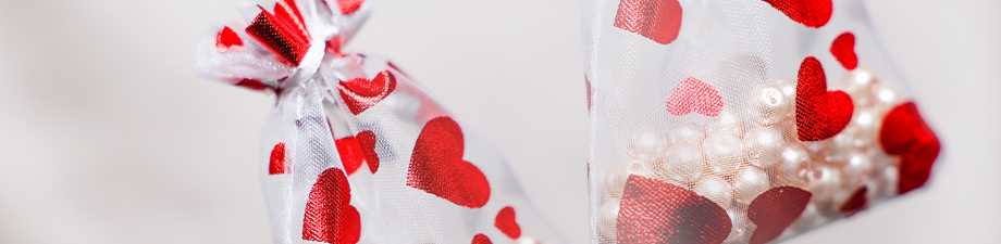 New jewellery organza bags for Valentine&rsquo;s Day
