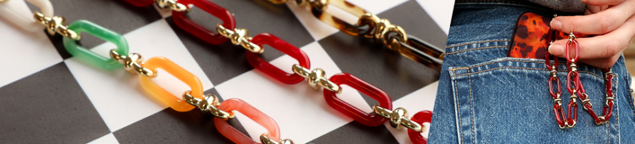 Trendy acrylic phone cords and accessories