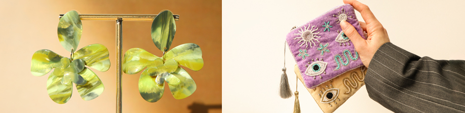 New in: BY31&reg; pouches and resin earrings