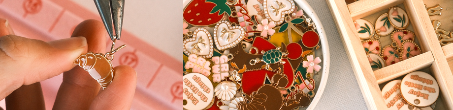 New colourful metal charms