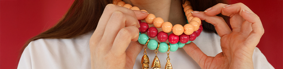 New BY31&reg; round acrylic bead necklaces