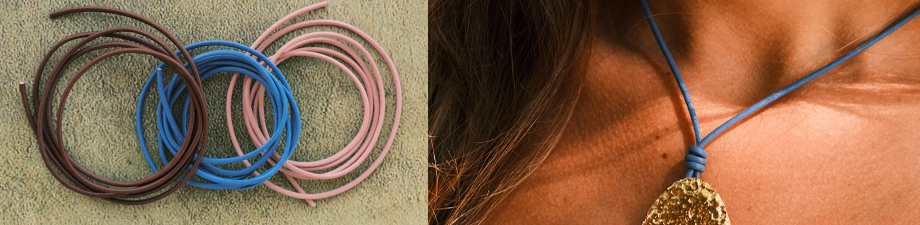 New leather cord collection for statement jewellery New leather cord collection for statement jewellery