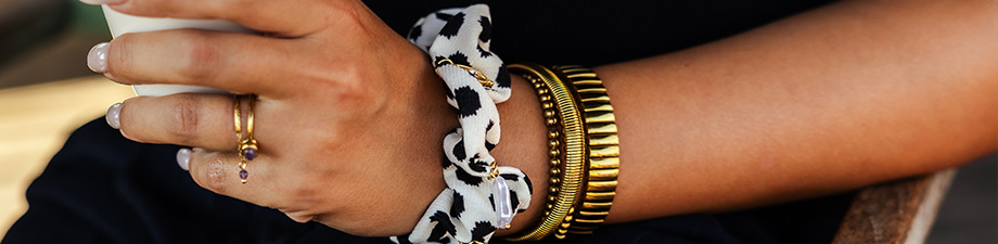 New scrunchies with metal eyelets New scrunchies with metal eyelets